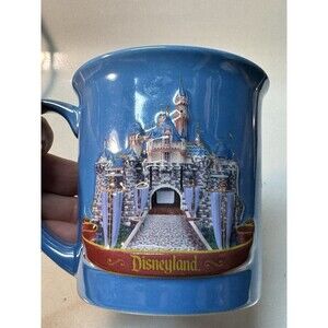 High End Blue 3D Disneyland Tinker Bell Coffee Mug Disney Minty